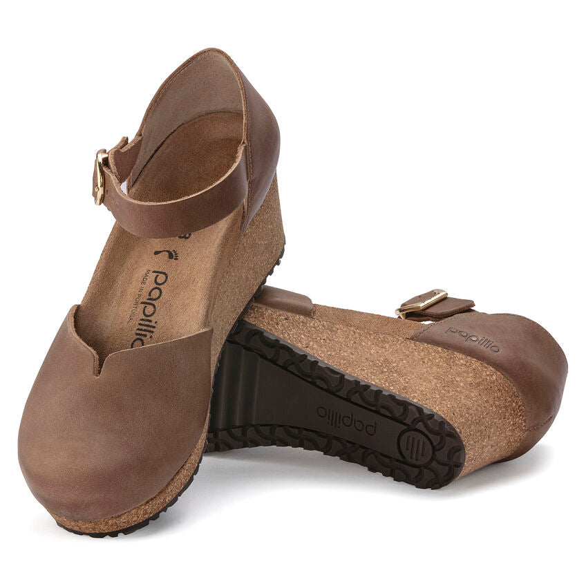 Birkenstock Mary Ring-Buckle Oiled Leather