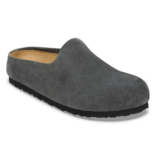 Birkenstock Unisex Amsterdam Wrapped Charcoal Suede Leather Clog