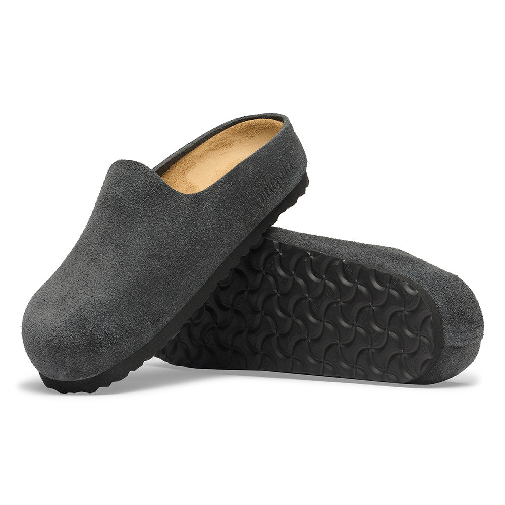 Birkenstock Unisex Amsterdam Wrapped Charcoal Suede Leather Clog