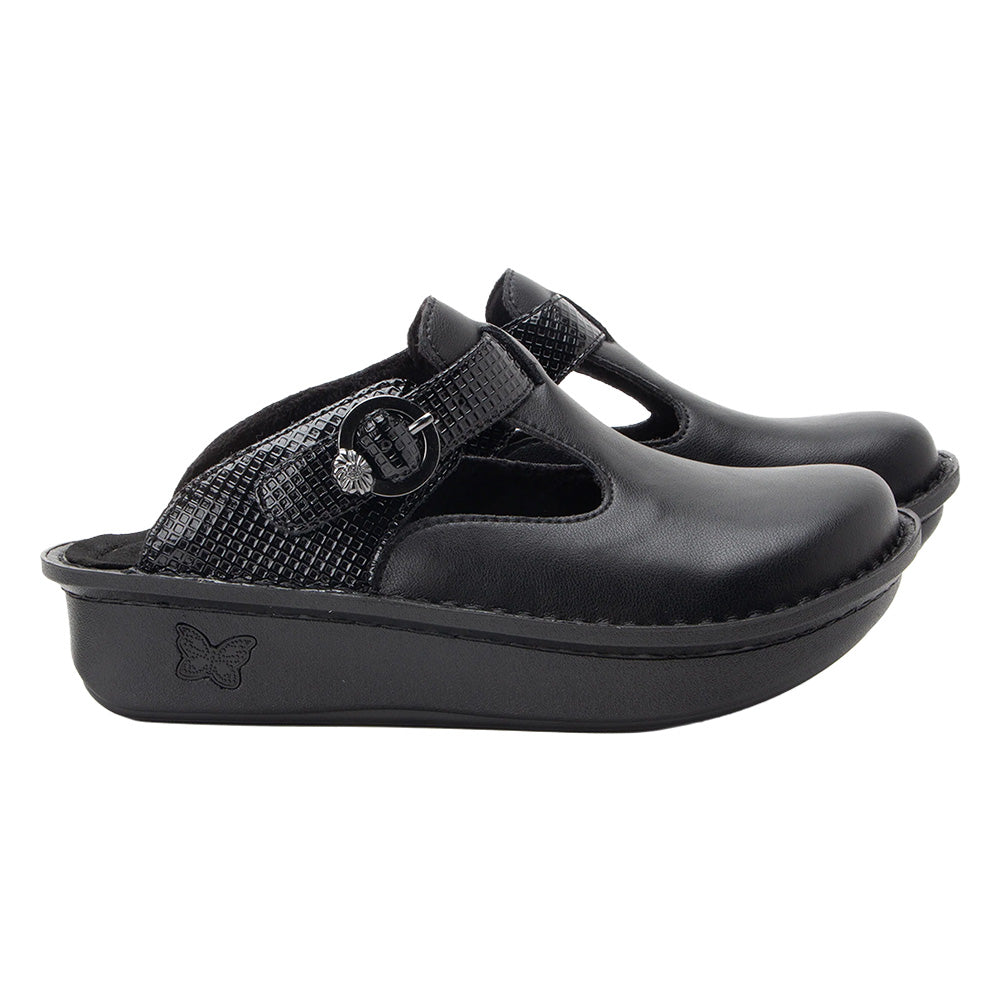 Alegria Women's Classic Black Danish Cookie Clog