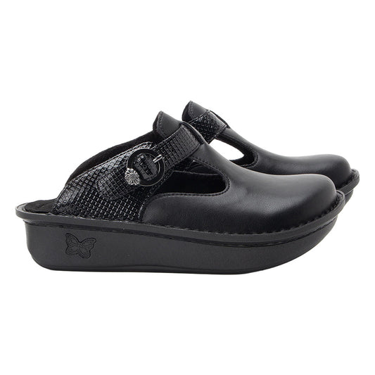 Alegria Women's Classic Black Danish Cookie Clog