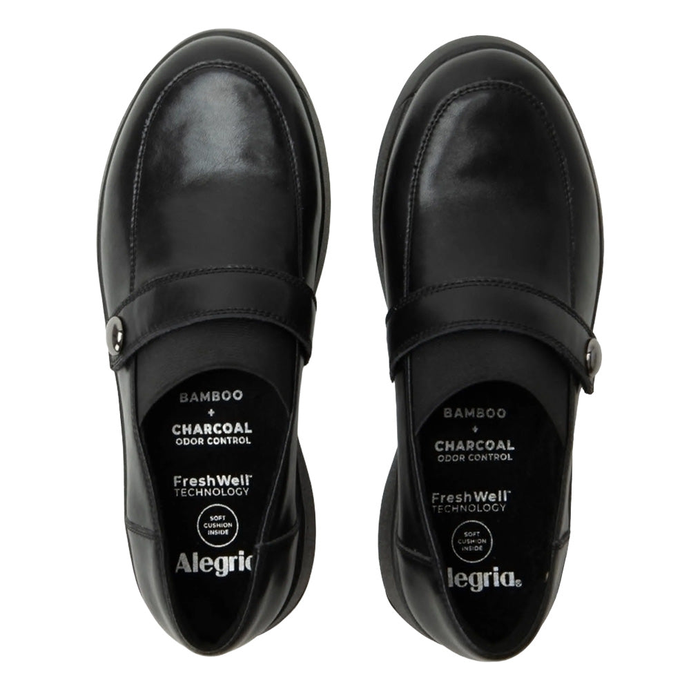 Alegria Women's Janna Black Slip-On Loafer