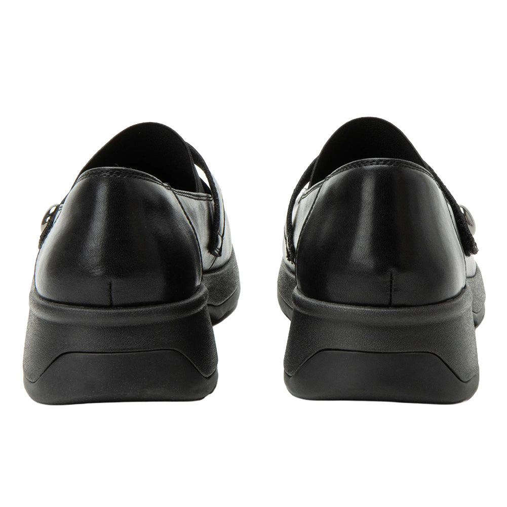 Alegria Women's Janna Black Slip-On Loafer