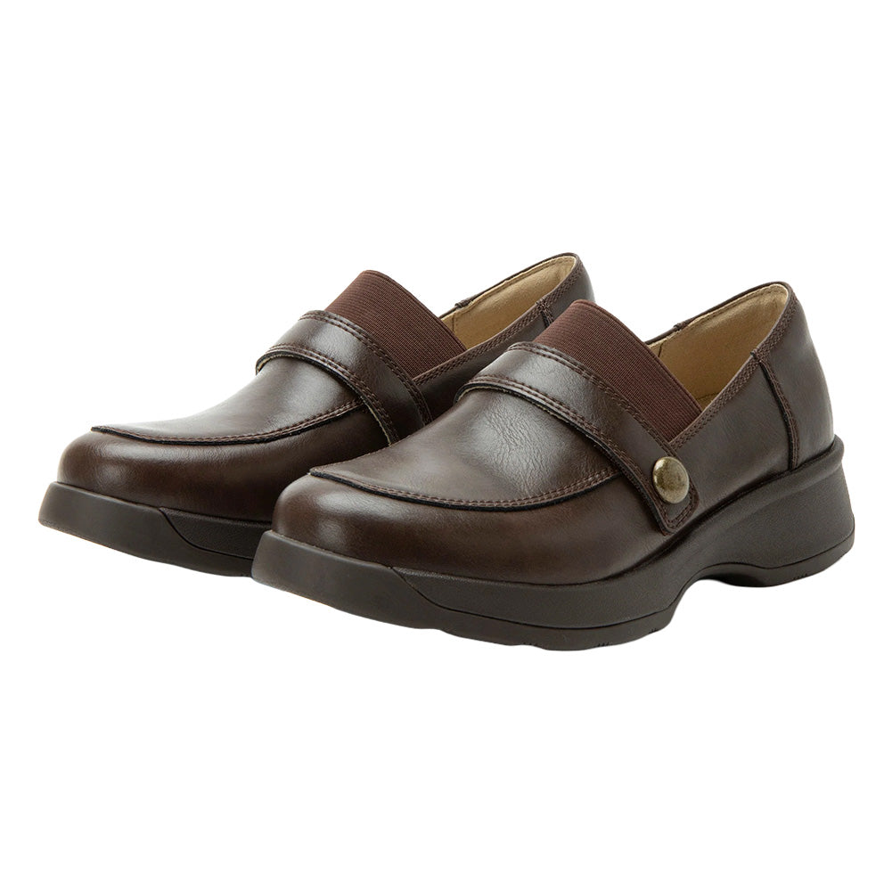Alegria Women's Janna Dark Chocolate Slip-On Loafer