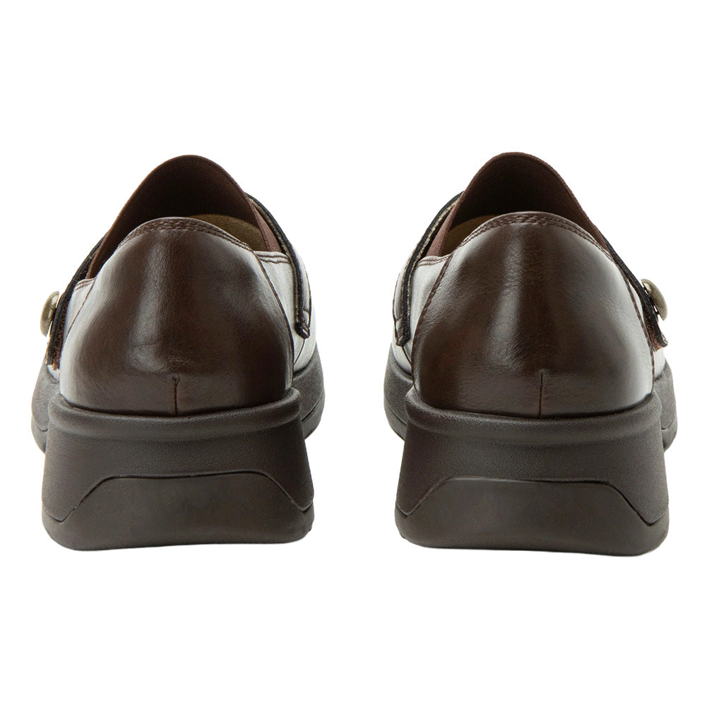 Alegria Women's Janna Dark Chocolate Slip-On Loafer